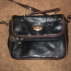 Capezio Purse. Shoulder Strap Black Brown Trim